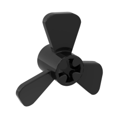 Propeller 3 Blade 3 Diameter with Axle Cross #6041 Black