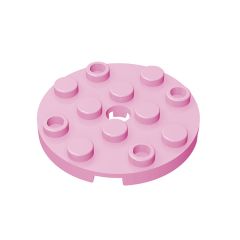 Plate Round 4 x 4 with Pin Hole #60474 Bright Pink