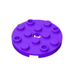 Plate Round 4 x 4 with Pin Hole #60474 Dark Purple