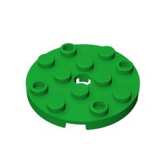 Plate Round 4 x 4 with Pin Hole #60474 Green