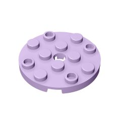 Plate Round 4 x 4 with Pin Hole #60474 Lavender