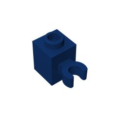 60475b Brick Special 1 x 1 with Clip Vertical #60475 Dark Blue