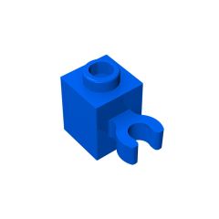 60475b Brick Special 1 x 1 with Clip Vertical #60475 Blue