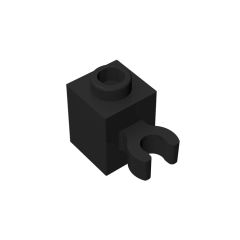 60475b Brick Special 1 x 1 with Clip Vertical #60475 Black