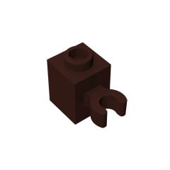 60475b Brick Special 1 x 1 with Clip Vertical #60475 Dark Brown