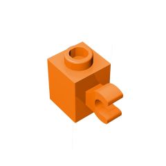 Brick Special 1 x 1 with Clip Horizontal #60476 Orange