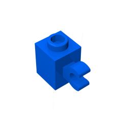 Brick Special 1 x 1 with Clip Horizontal #60476 Blue
