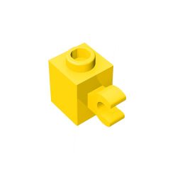 Brick Special 1 x 1 with Clip Horizontal #60476 Yellow