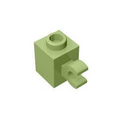 Brick Special 1 x 1 with Clip Horizontal #60476 Olive Green