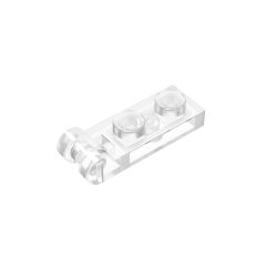 Plate, Modified 1 x 2 With Bar Handle On End - Closed Ends #60478 Trans-Clear Gobricks