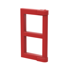 Pane For Window 1 x 2 x 3 With Thick Corner Tabs #60608 Red