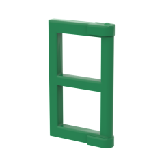 Pane For Window 1 x 2 x 3 With Thick Corner Tabs #60608 Green