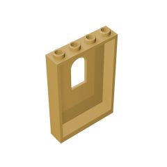 Panel 1 x 4 x 5 with Arched Window #60808 Tan