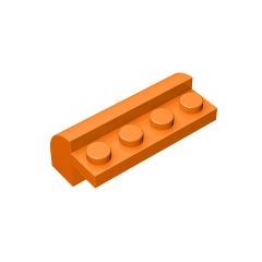 Brick Curved 2 x 4 x 1 1/3 with Curved Top #6081 Orange