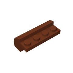 Brick Curved 2 x 4 x 1 1/3 with Curved Top #6081 Reddish Brown 10 pieces