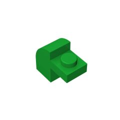 Brick Curved 1 x 2 x 1 1/3 with Curved Top #6091 Green 10 pieces