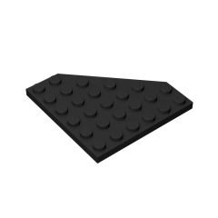 Wedge Plate 6 x 6 Cut Corner #6106 Black