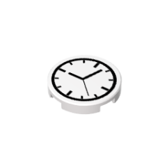 Tile, Round 2 x 2 With Bottom Stud Holder #14769pb001 White Gobricks