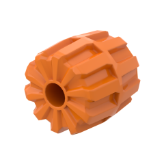 Wheel Hard Plastic Small (22mm D. x 24mm) #6118 Orange