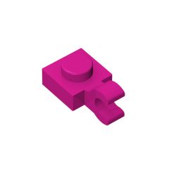 Plate Special 1 x 1 with Clip Horizontal - Thick Open O Clip #61252 Magenta