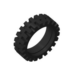 Tire 23mm D. x 7mm Offset Tread - Band Around Center Of Tread #61254 Black