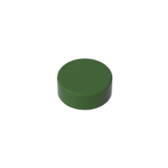 Tile Round 1 x 1 #98138  Army Green Gobricks  1KG