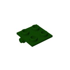 Hinge Brick 2 x 2 Top Plate Thin #6134 Dark Green
