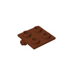 Hinge Brick 2 x 2 Top Plate Thin #6134 Reddish Brown