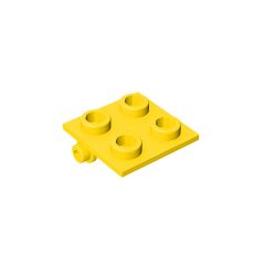 Hinge Brick 2 x 2 Top Plate Thin #6134 Yellow