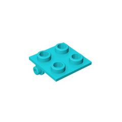 Hinge Brick 2 x 2 Top Plate Thin #6134 Medium Azure