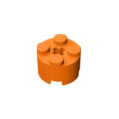 Brick Round 2 x 2 with Axle Hole #6143 Orange