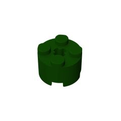 Brick Round 2 x 2 with Axle Hole #6143 Dark Green