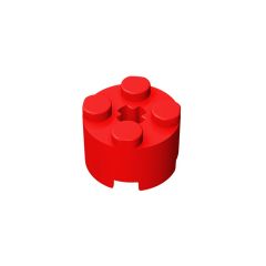 Brick Round 2 x 2 with Axle Hole #6143 Red