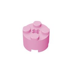 Brick Round 2 x 2 with Axle Hole #6143 Bright Pink