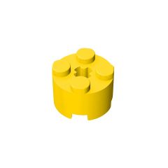 Brick Round 2 x 2 with Axle Hole #6143 Yellow 10 pieces