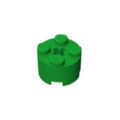 Brick Round 2 x 2 with Axle Hole #6143 Green