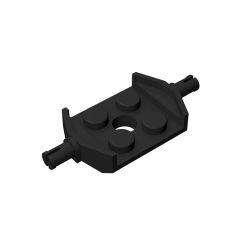 Plate Special 2 x 2 with Wheels Holder Wide #6157 Black 1/4 KG