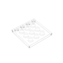 Plates Special 4 x 4 with Studs on One Edge [Plain] #6179  Trans-Clear Gobricks