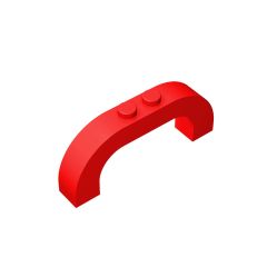 Brick Arch 1 x 6 x 2 Curved Top #6183 Red