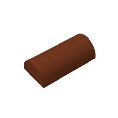 Brick Curved 2 x 4 No Studs, Curved Top #6192 Reddish Brown