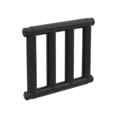 Bar 1 x 4 x 3 - End Tabs #62113 Black