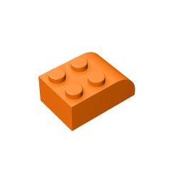 Brick Curved 2 x 3 with Curved Top #6215 Orange