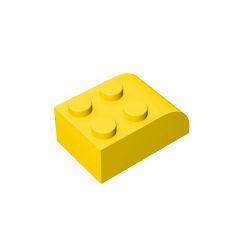 Brick Curved 2 x 3 with Curved Top #6215 Yellow
