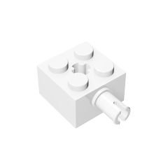 Brick Special 2 x 2 with Pin and Axle Hole #6232 White