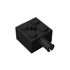 Brick Special 2 x 2 with Pin and Axle Hole #6232 Black