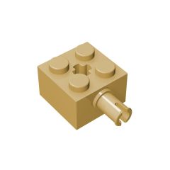 Brick Special 2 x 2 with Pin and Axle Hole #6232 Tan