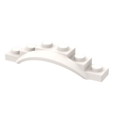 Wheel Arch, Mudguard, 1 1/2 x 6 x 1 Arch Extended #62361 White