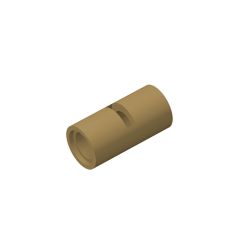 Pin Connector Round 2L With Slot (Pin Joiner Round) #62462 Dark Tan