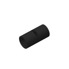 Pin Connector Round 2L With Slot (Pin Joiner Round) #62462 Black