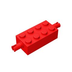 Brick Special 2 x 4 with Pins #6249 Red